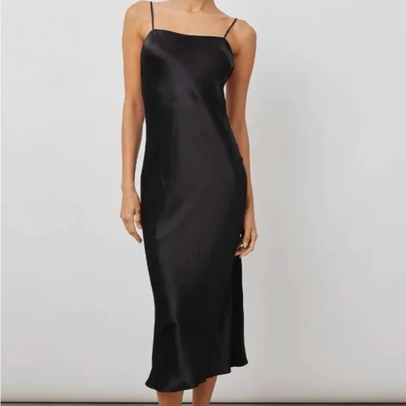 Rails Dresses & Skirts - RAILS Women's Black Lottie Slip Dress Size Medium Strappy Back Satin Finish NWT
